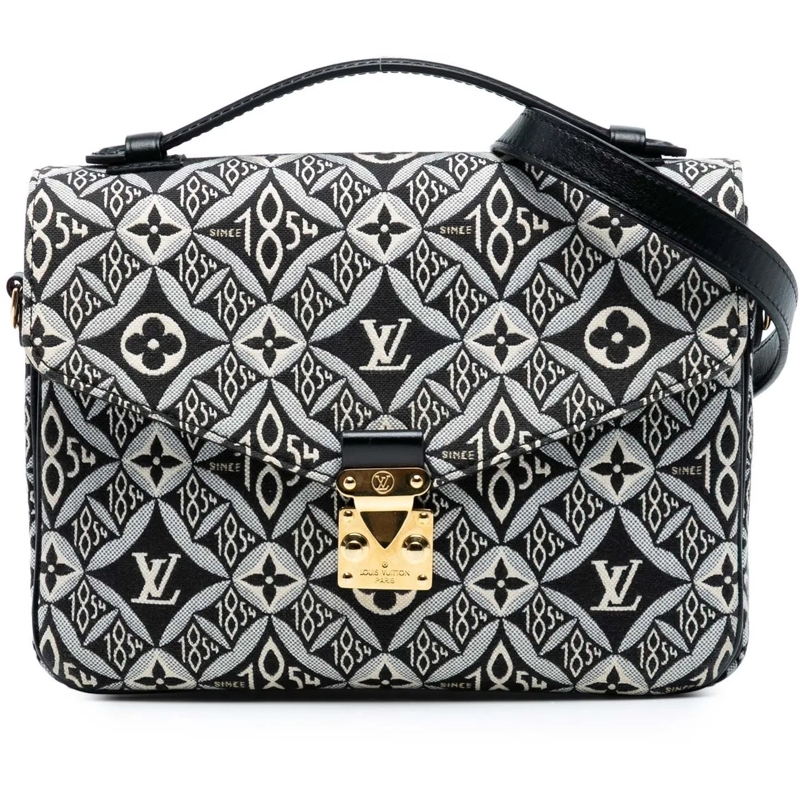 Louis Vuitton Schultertasche Monogram Jacquard Since 1854 Pochette Metis schwarz