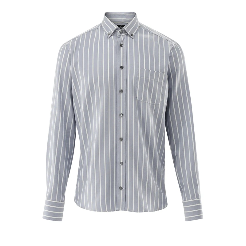 VAN LAACK Hemd Hemd Tailor Fit Streifen blau