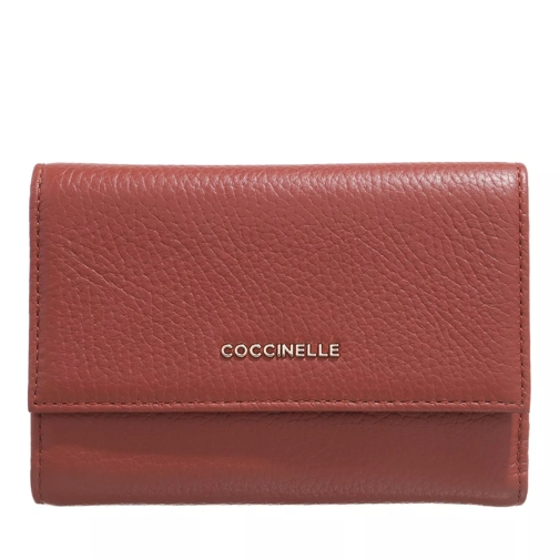 Coccinelle Metallic Soft Wallet Acero Portemonnaie mit Überschlag