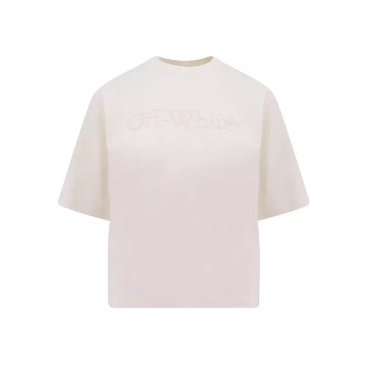 Off-White Cotton T-Shirt With Logo Print White | T-Shirts | fashionette