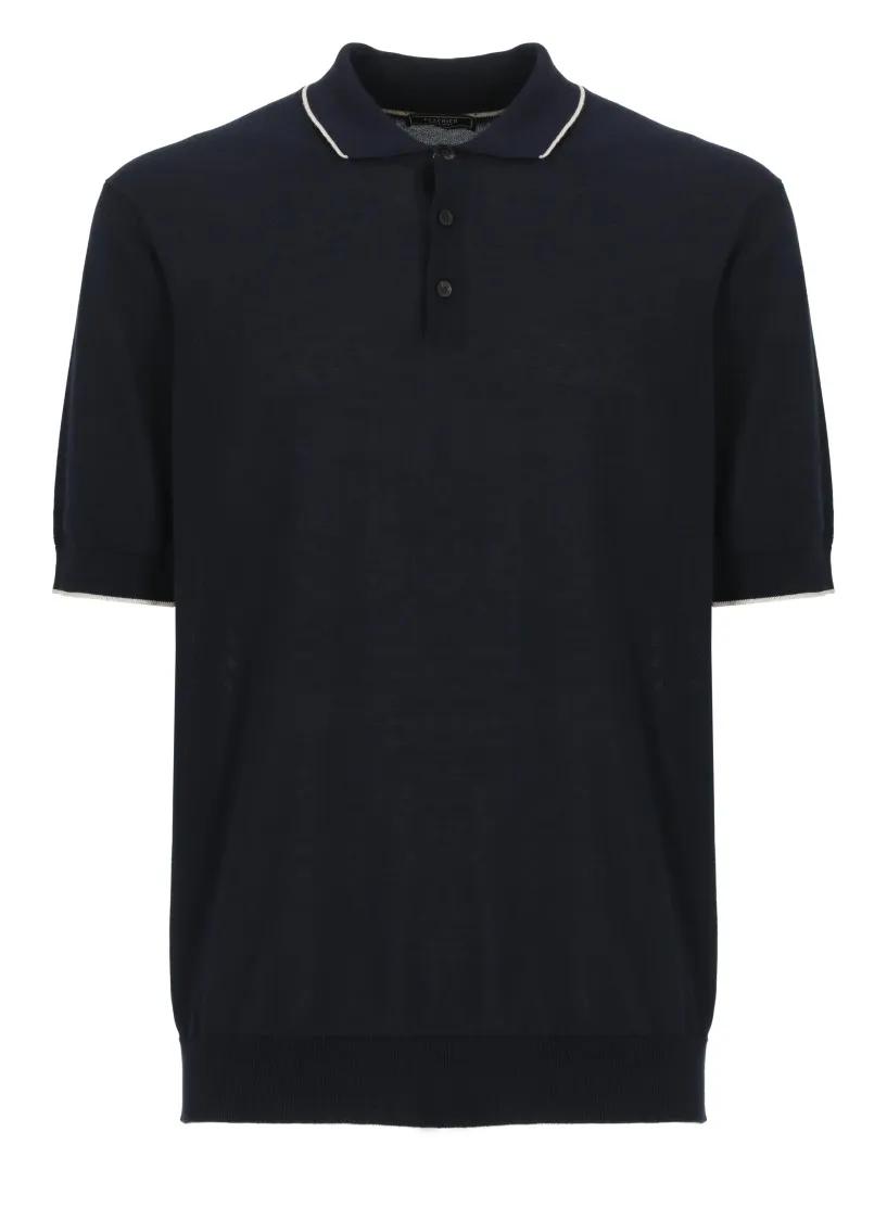 Thumbnail - Peserico - Cotton Polo Shirt - Größe 48 - schwarz