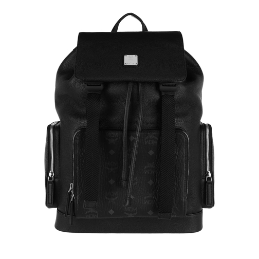 MCM Brbg Visetos Backpack Medium Black Rucksack