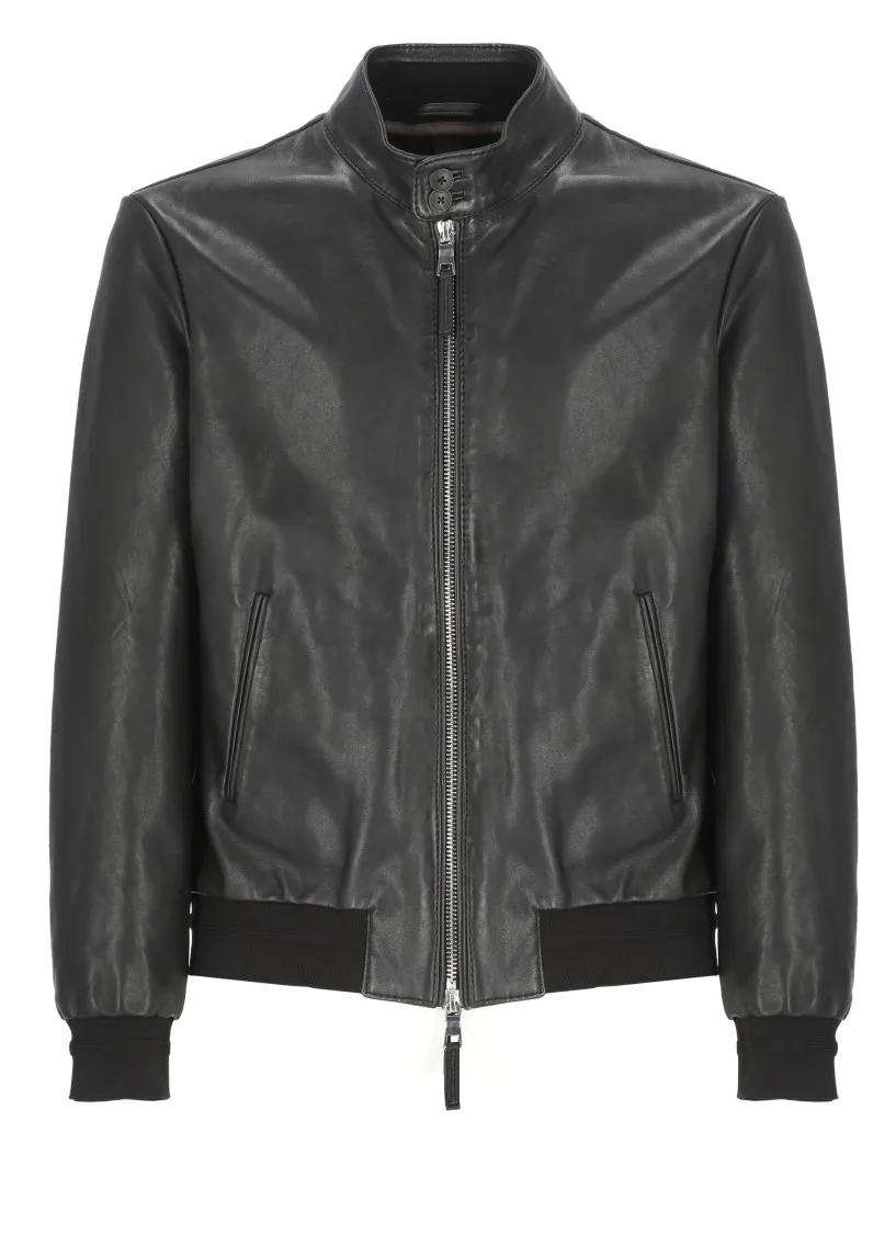 Thumbnail - The Jack Leathers - Black Elvis Leather Jacket - Größe 56 - schwarz