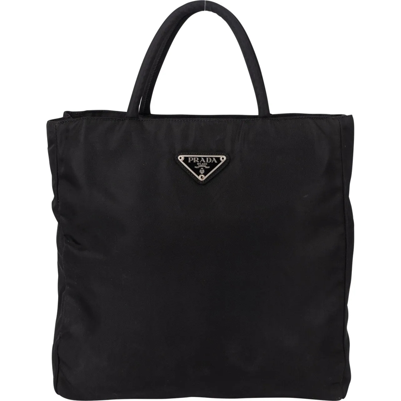 Prada Tote Prada Black Nylon Triangle Handbag schwarz