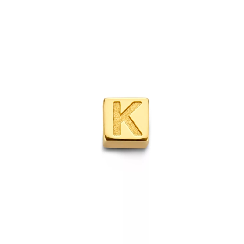 Isabel Bernard Hanger K Gold Le Carré Felie 14 Karat Cube Charm Gold