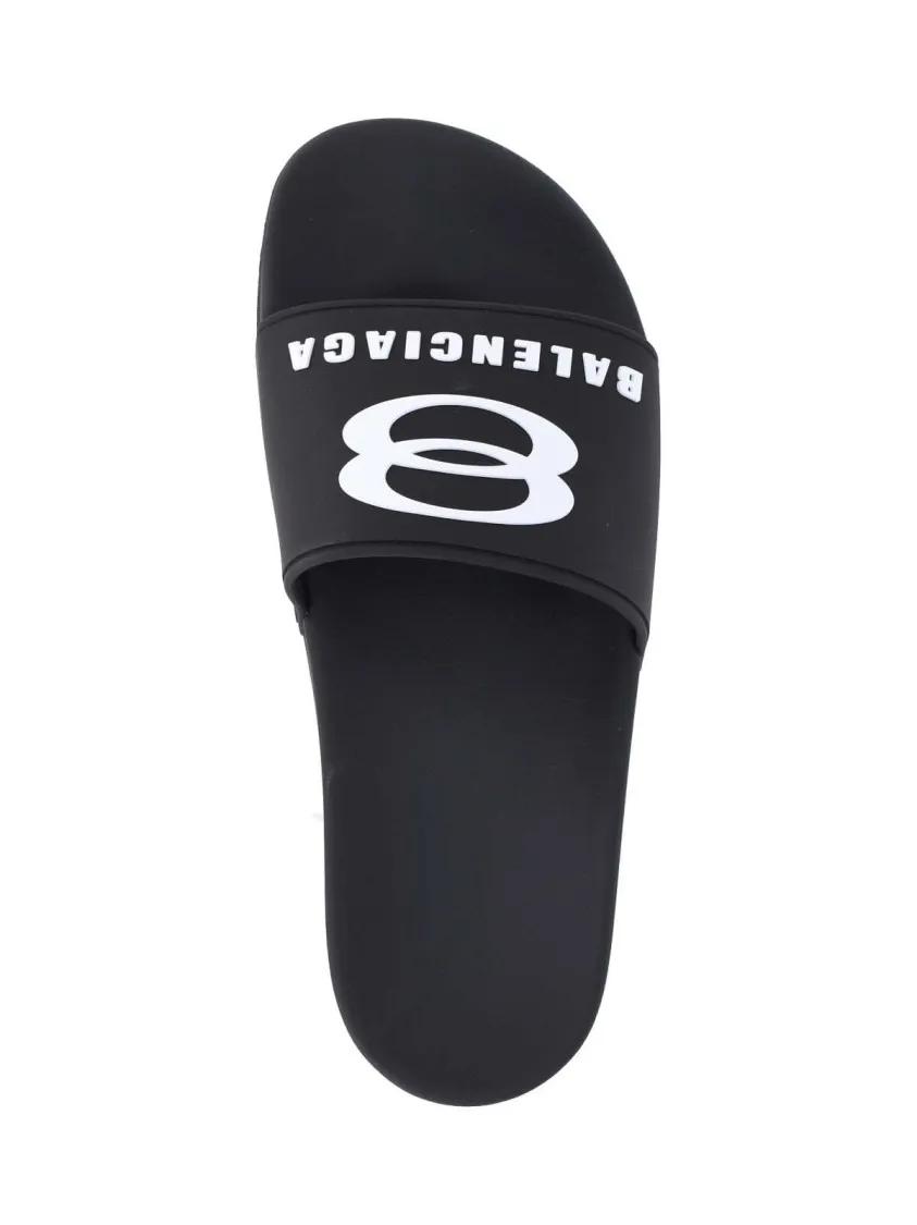 Thumbnail - Balenciaga Loafer - "Pool" Slide Sandals Black - Gr. 44 (EU) - in Schwarz - für Damen