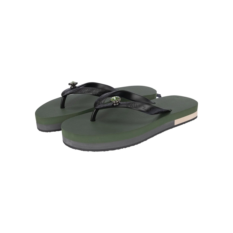 UZURII Flip Flops Zehentrenner Mondriaan Switch Mid Heel dunkel-grün(Image 2)