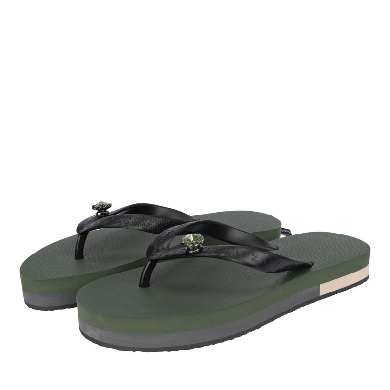 UZURII Flip Flops Zehentrenner Mondriaan Switch Mid Heel dunkel-grün(Image 2)