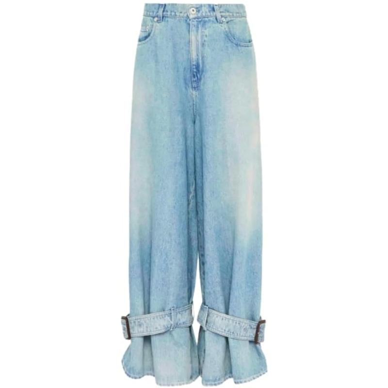 J.W.Anderson  Buckled Cuff Jeans Light Blue blau