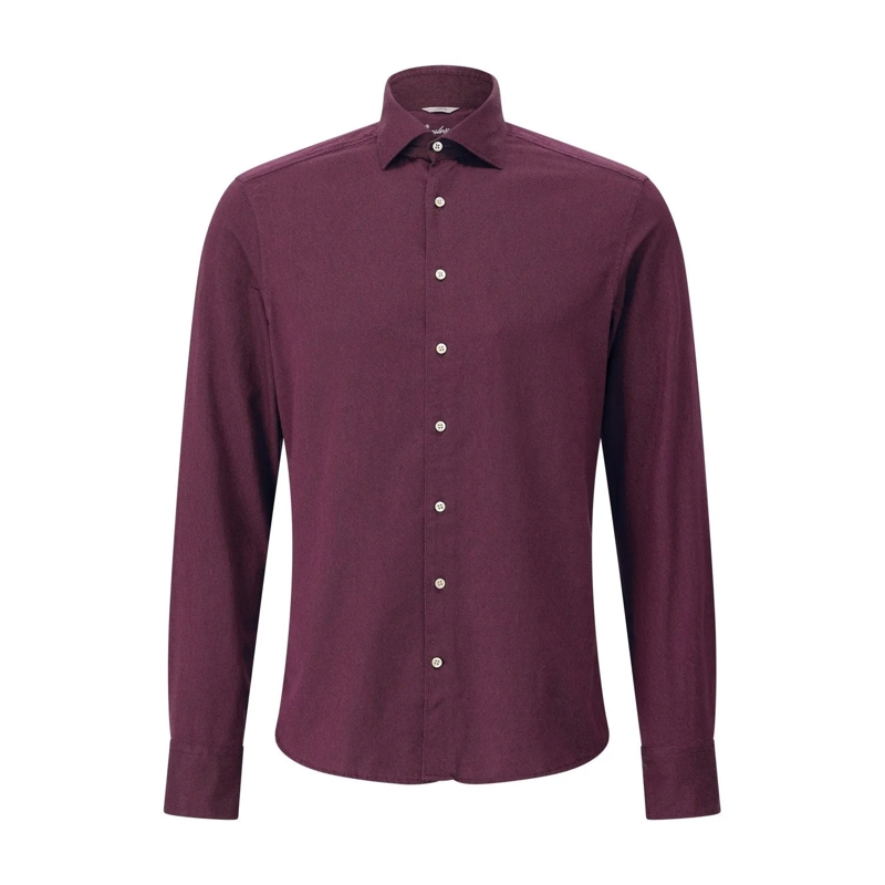 STENSTRÖMS Hemd Slim-Fit Hemd aus Baumwolle Lila