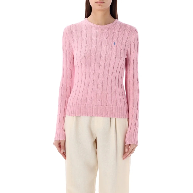 Polo Ralph Lauren Trui Touch Julianna Cable-Knit Sweater Pink