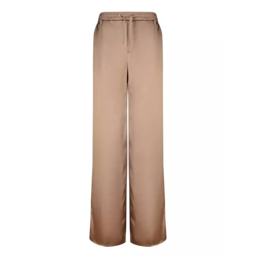 Herno Satin Trousers Brown 