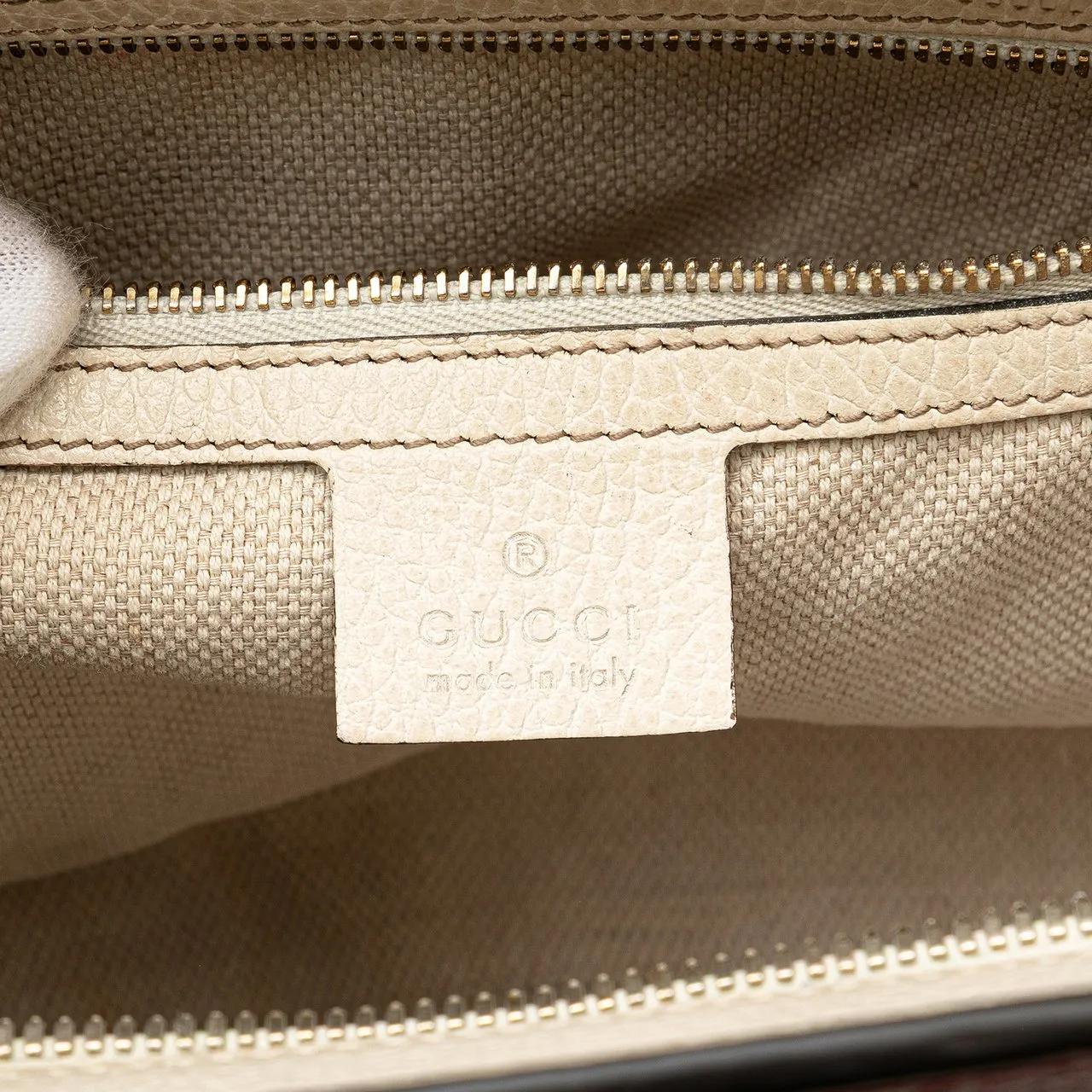 Thumbnail - Gucci Hobo Bags - Medium Tricolor Pebbled Calfskin Soho Convertible - Gr. unisize - in Rot - für Damen