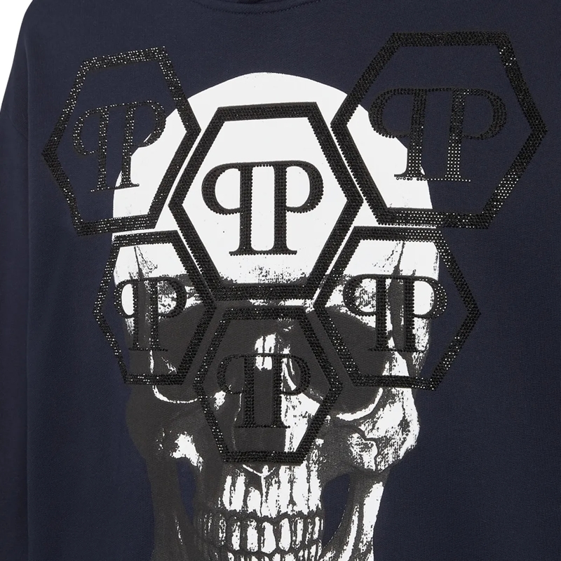 Philipp Plein Top Hoodie Skull dunkel-blau(Image 2)