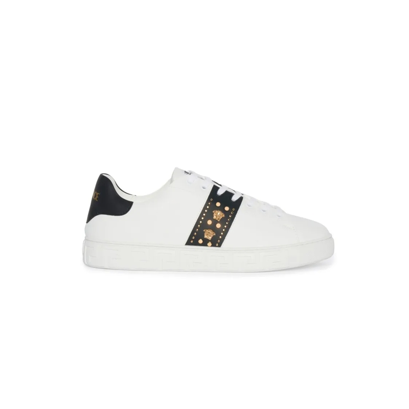 Versace Sneaker basse Versace White Eco-Leather Sneakers White