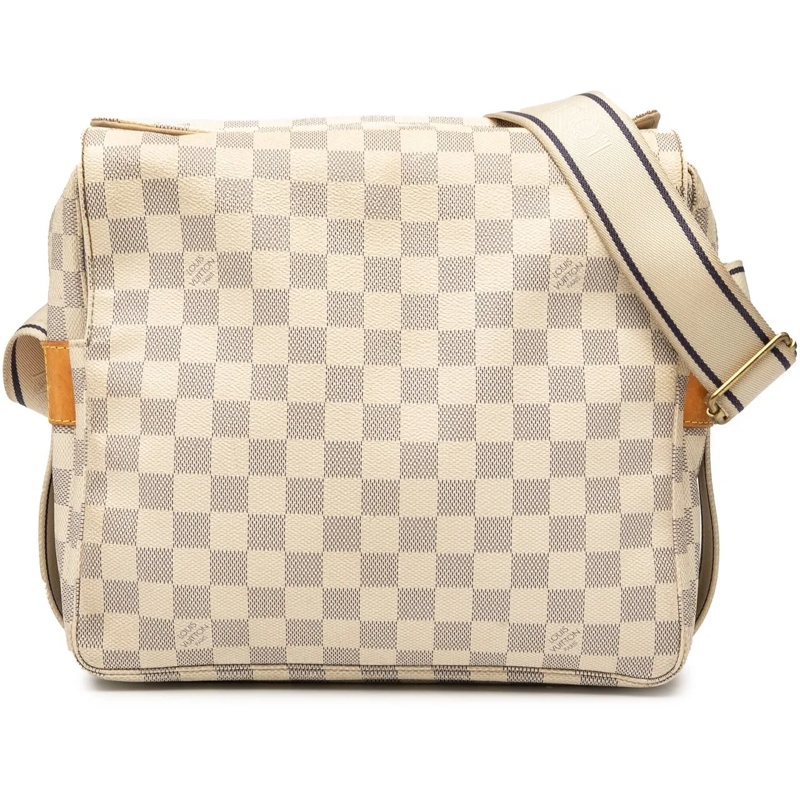 Louis Vuitton Schultertasche Damier Azur Naviglio weiß