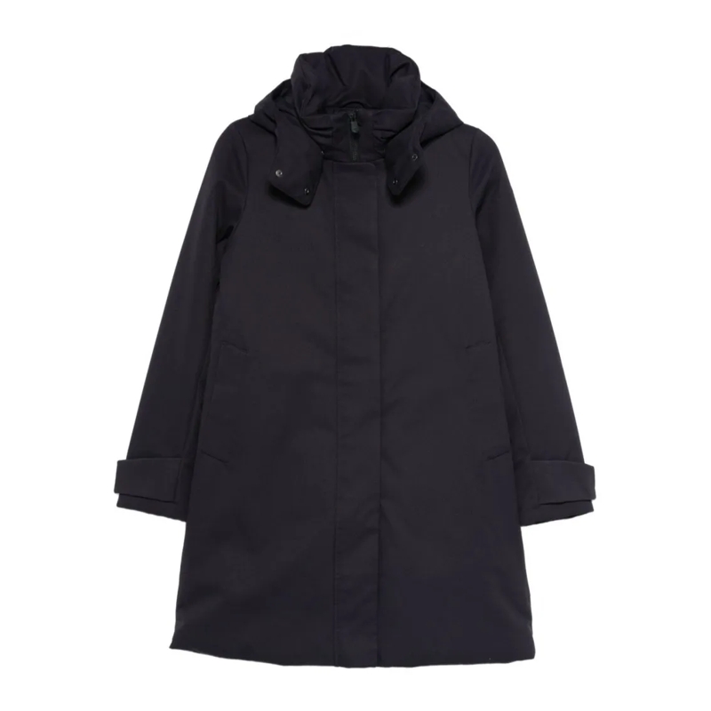 Save the Duck Overgangsmantel Mid-Length Coat With High Collar Black