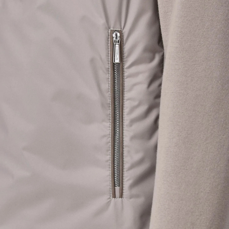 Moorer Veste de transition Structured Ivory Jacket With Classic Silhouette Neutrals(Image 12)