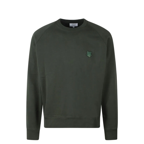 Maison Kitsune Sweatshirts Bold Fox Sweatshirt Green