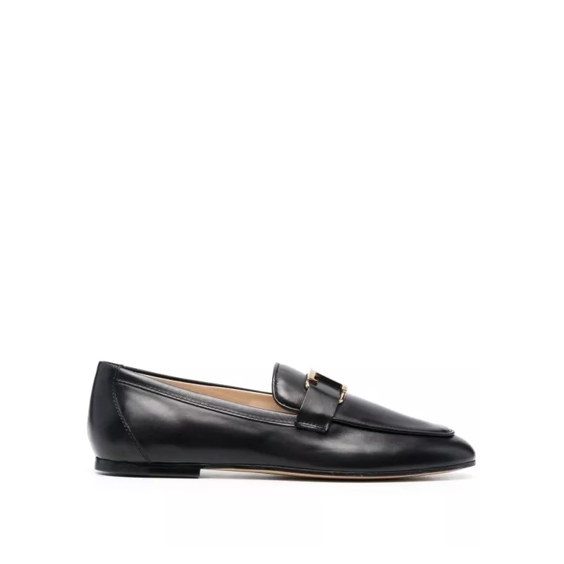 Tod's Ballerinas T-Logo Leather Loafers Black(Image 2)