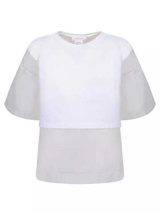 Thumbnail - Fabiana Filippi - White Cotton Jersey Fabric T-Shirt - Größe 42 - white