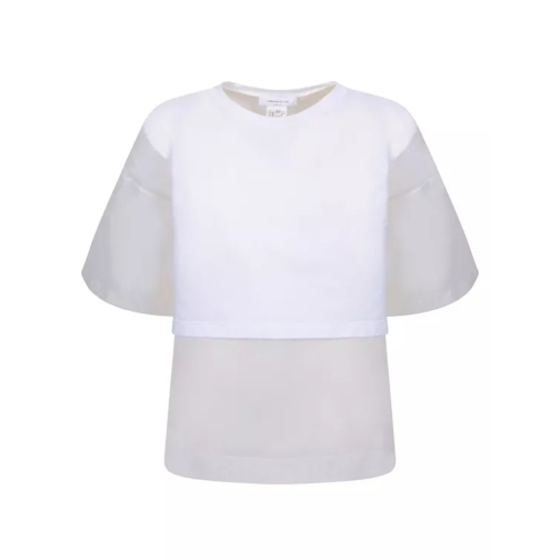Fabiana Filippi White Cotton Jersey Fabric T-Shirt White 