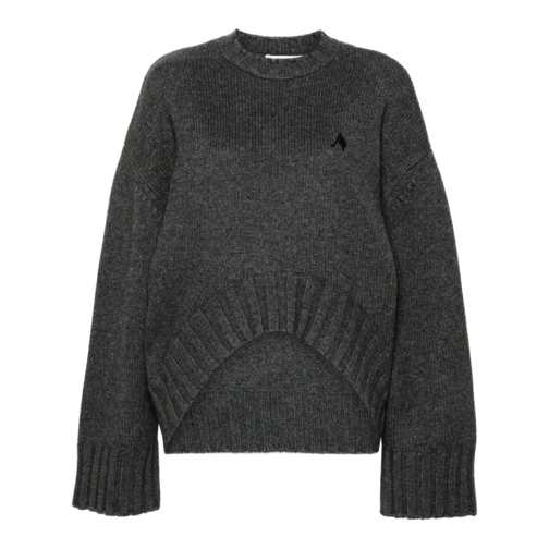 The Attico Pullover Ribbed-Knit Sweater Grey