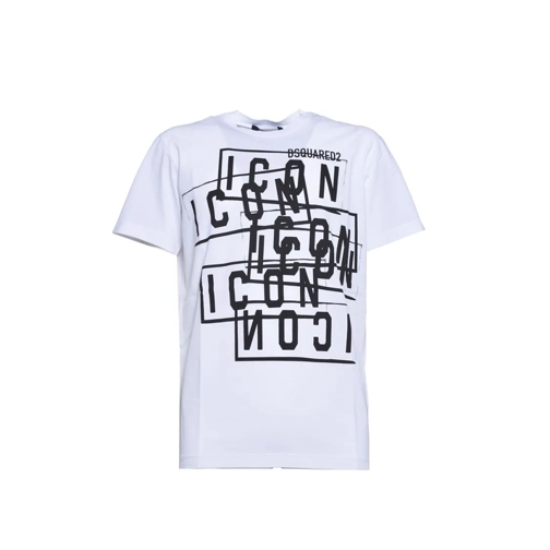 Dsquared2 T-shirts White Cotton Icon Stamps T-Shirt White