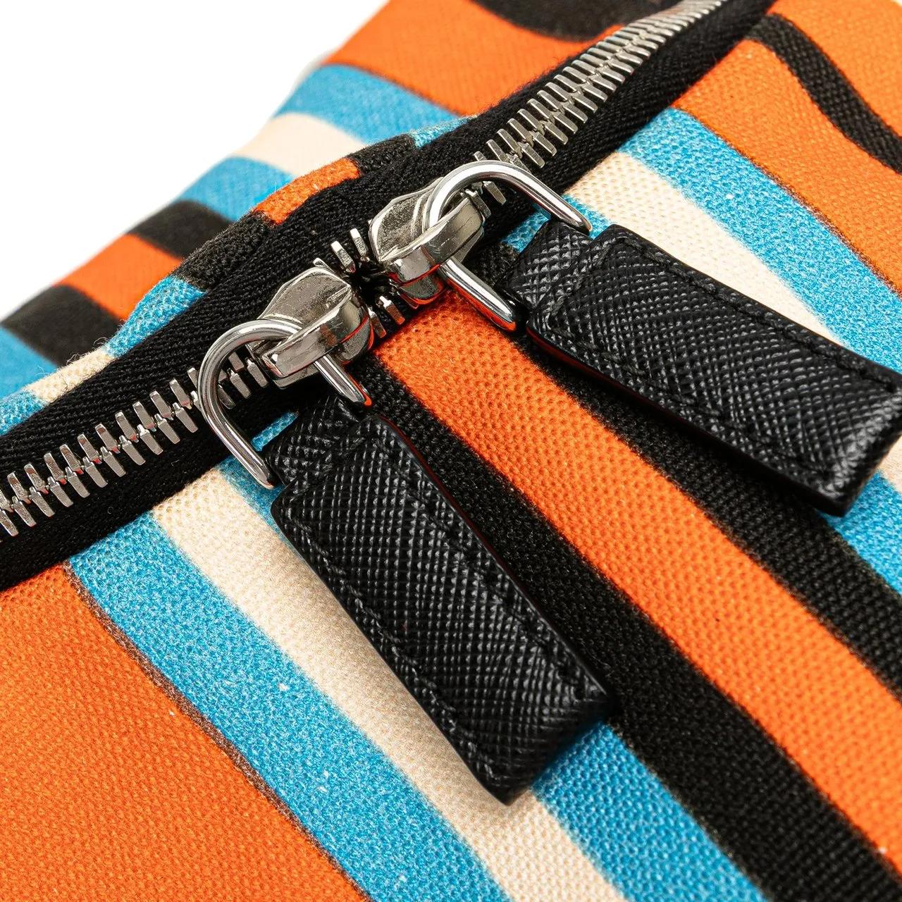 Prada Hobo bags 2013-2023 Canapa Baiadera Crossbody Bag in oranje