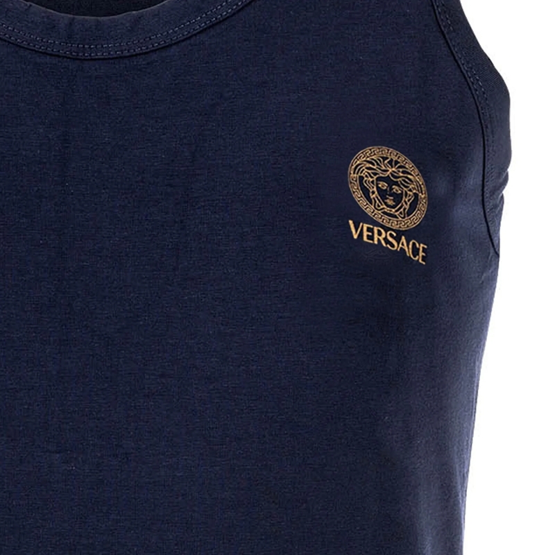 Versace  T-SHIRT LONG SLEEVES ROUND NECK JERSEY TOPEKA BI-S dunkel-blau(Image 3)