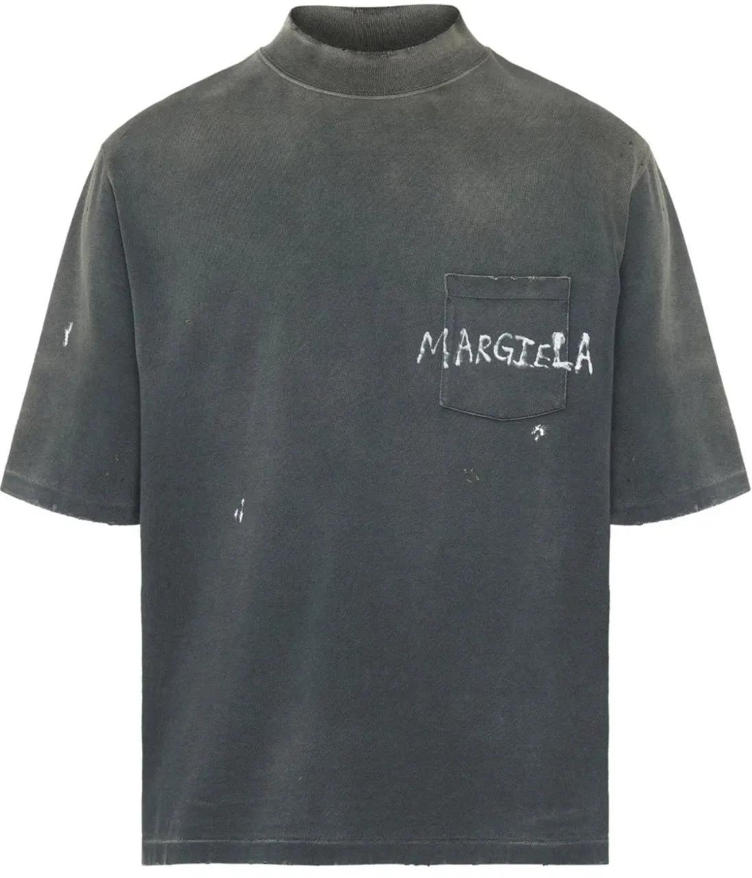 Thumbnail - Maison Margiela - Graffiti Logo T-shirt Black - Größe L - black