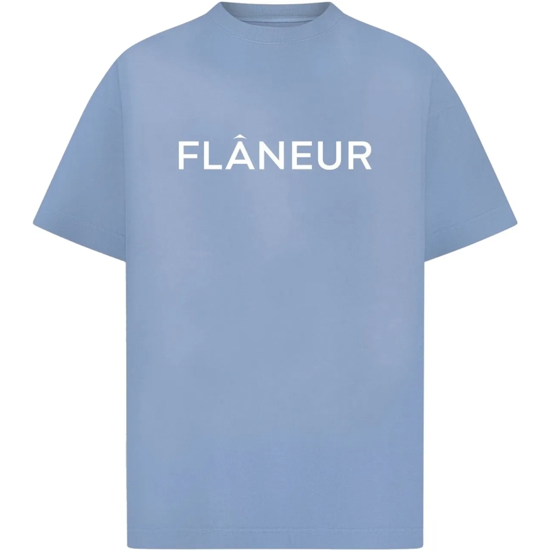 Flâneur T-shirt Printed Logo T-Shirt | Blue blau
