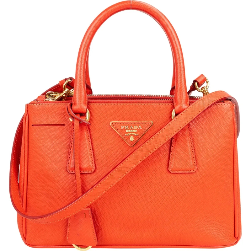 Prada Tote Prada Saffiano Leather Galleria Handbag orange
