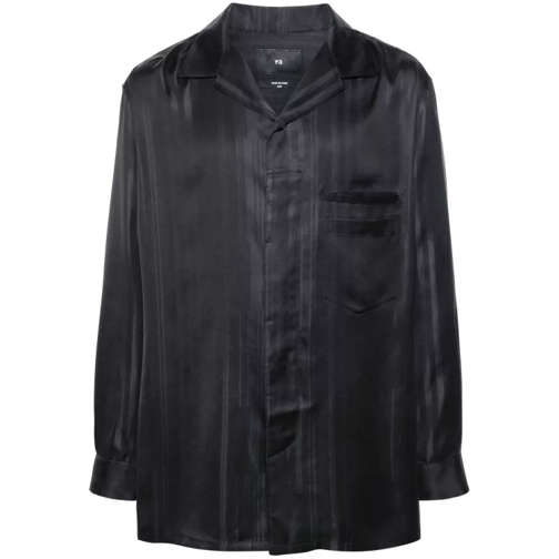 Y-3 Black Striped Satin Shirt Black 