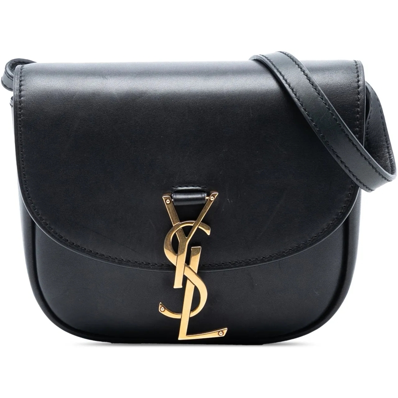 Saint Laurent Schultertasche Small Leather Monogram Kaia Crossbody schwarz