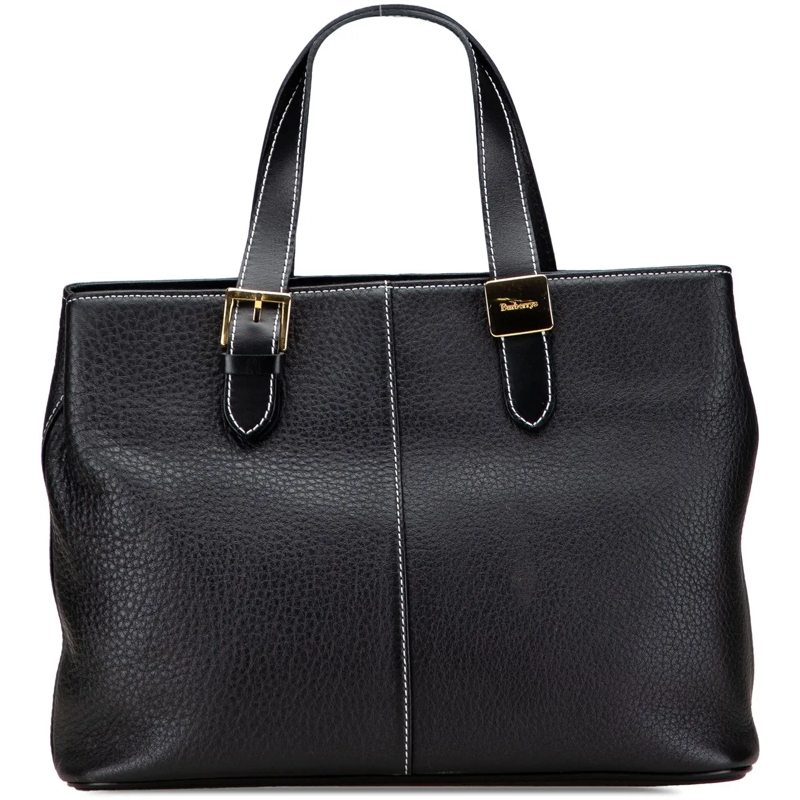 Burberry Shopper Leather Tote schwarz
