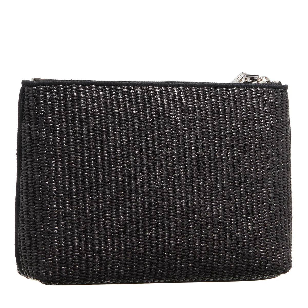 Givenchy Raffia Clutch Tas Zwart Wit Black Dames