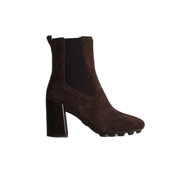 Hogan Stiefel H695 Ankle Boots In Calfskin Suede Brown