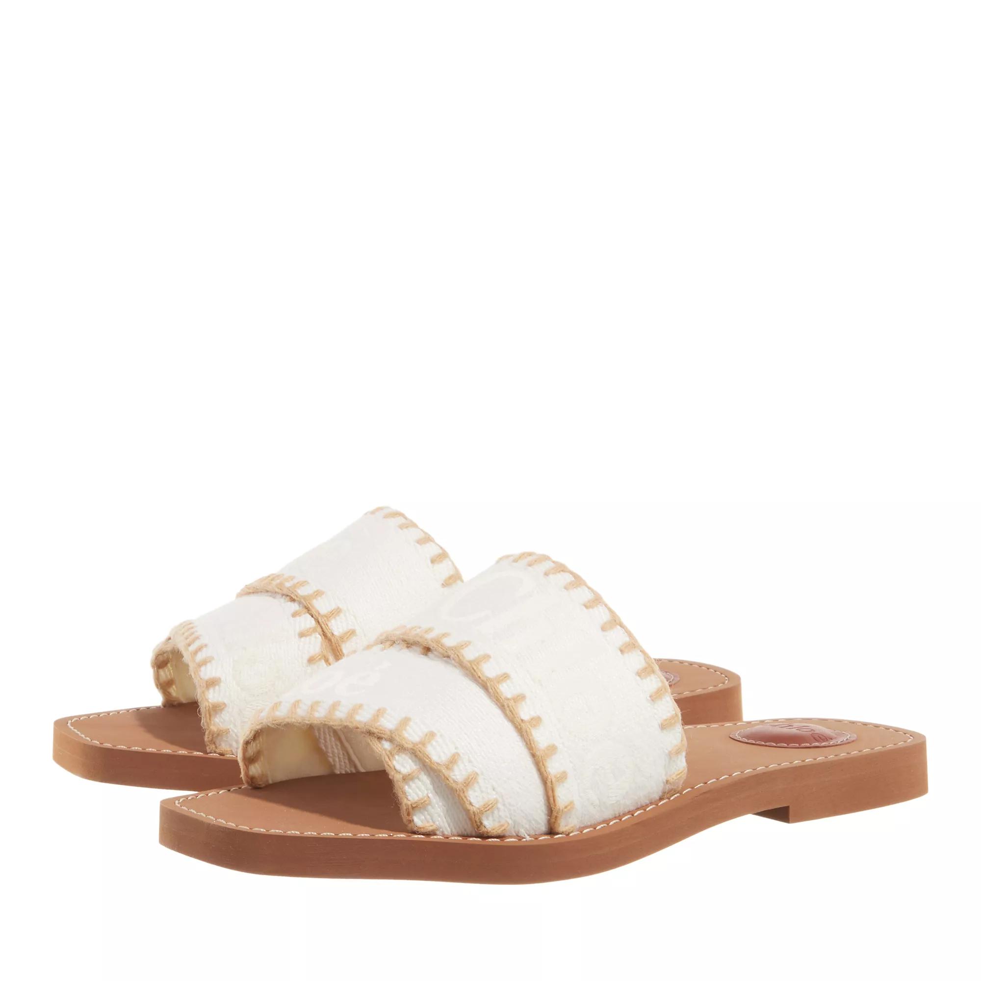 Chloé Women's White Slippers & Mules - Woody - Slippers & Mules For Size 3 (Uk)