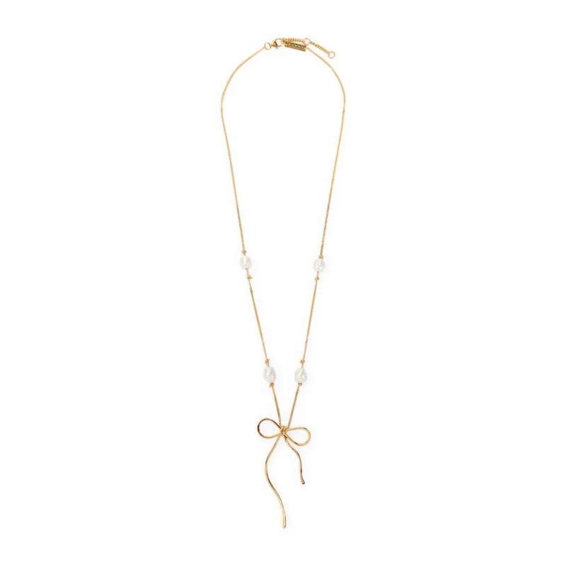 Marni Mittellange Halskette Gold-Finish Necklace With Pearl Accents Gold