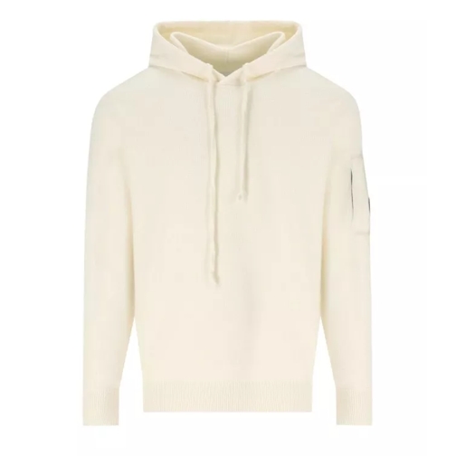 CP Company Off-White Hooded Jumper Neutrals 