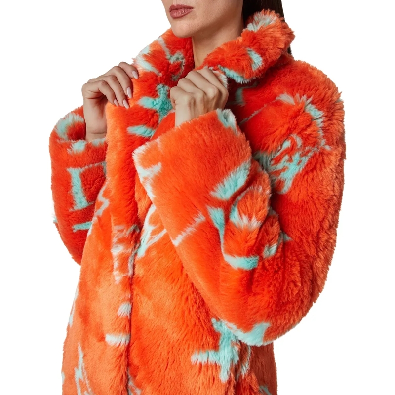 Philipp Plein Wintermantel Mantel Monogram orange(Image 4)