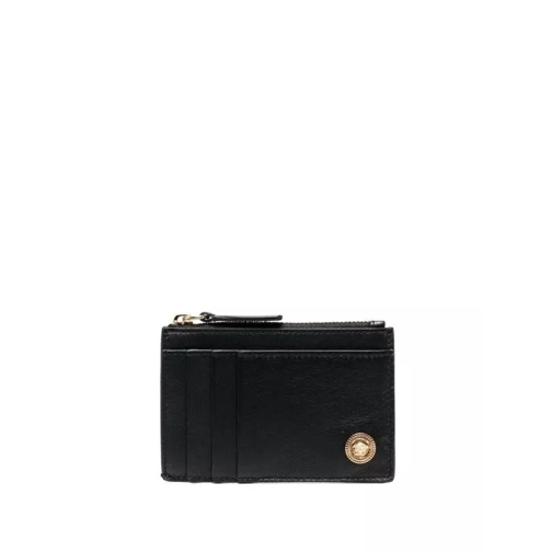 Versace Small Zip-Around Wallet Black Portafoglio con cerniera