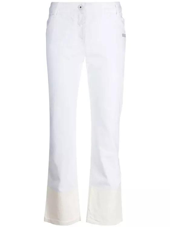 Off-White - Contrast Hem Mid-Rise Denim Jeans - Größe 29 - white