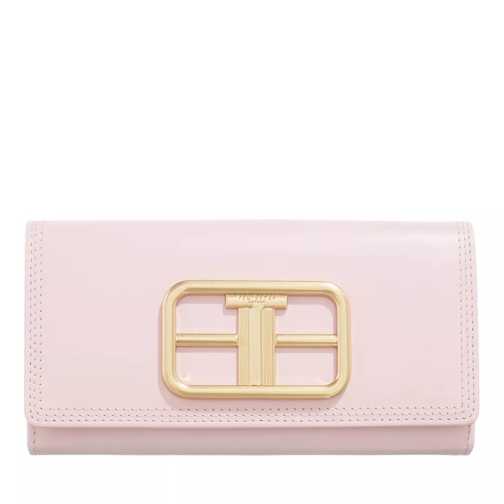 Ted Baker Tikay Statement Hardware Leather Purse Pale Pink Portefeuille à rabat