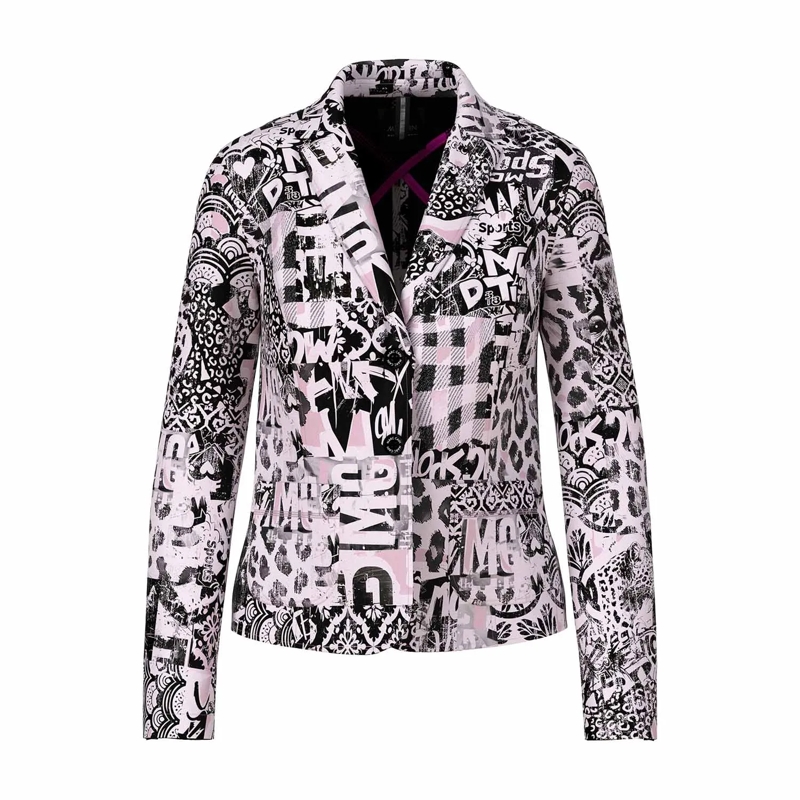 Marc Cain Blazer Blazer mit Print Rosa