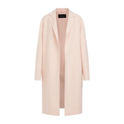 Fabiana Filippi Übergangsmäntel Powder Pink Merino Wool Coat Pink