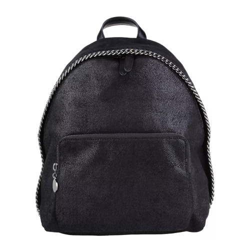 Stella McCartney Shaggy Small Zip Around Backpack Black Rucksack