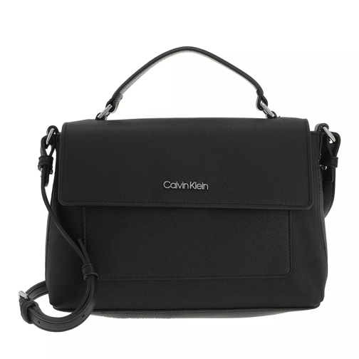 Calvin Klein Must Flap Top Bag Medium Black Satchel