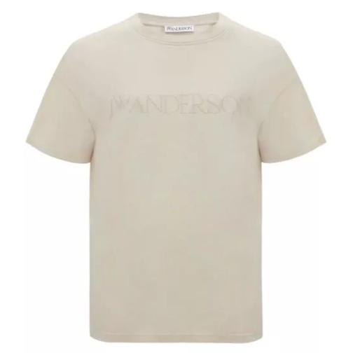 J.W.Anderson T-Shirt Logo Embroidery 132 BEIGE 